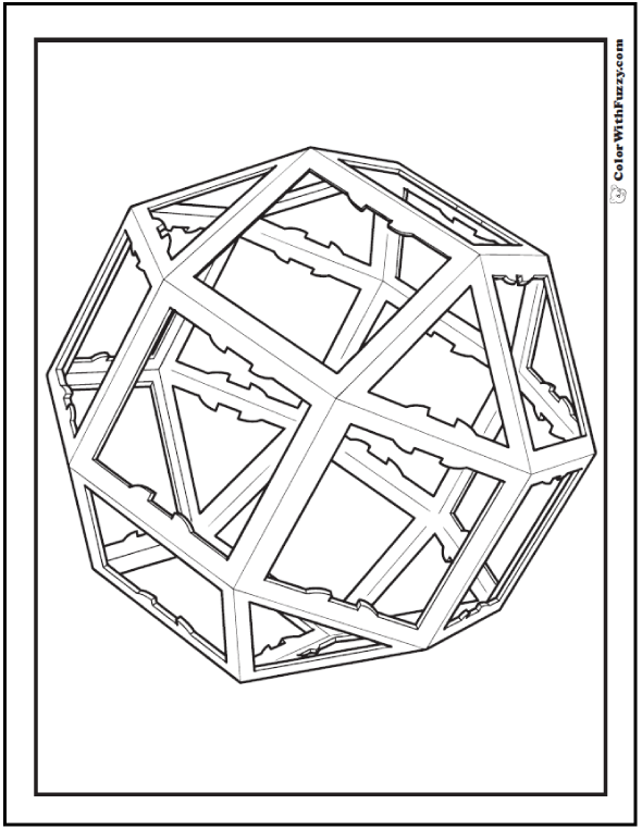 Geometric coloring designs geodesic sphere