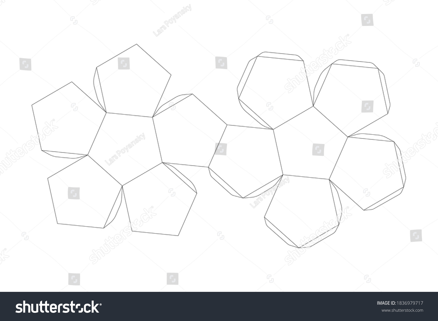 Dodecahedron template royalty