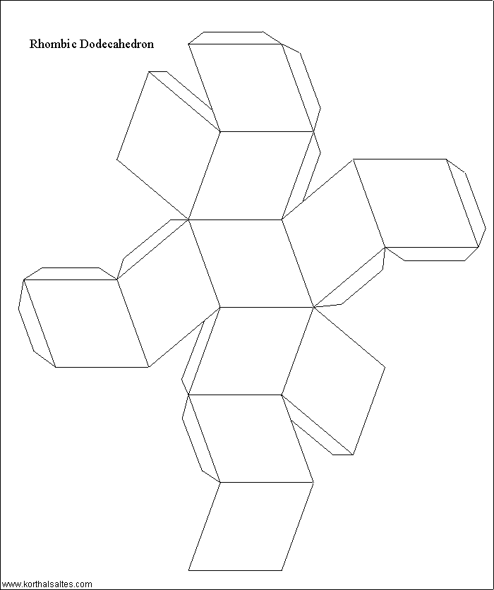 Paper rhombic dodecahedron