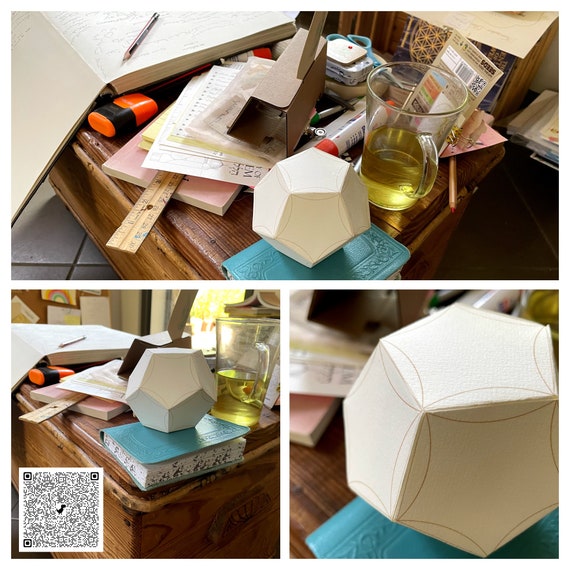 Dodecahedron d papercraft template pdf