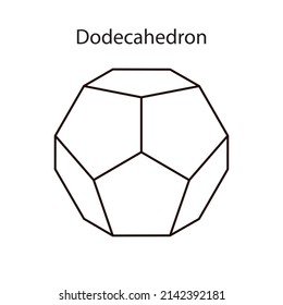 Dodecahedron template dodecahedral dice one five stock vector royalty free