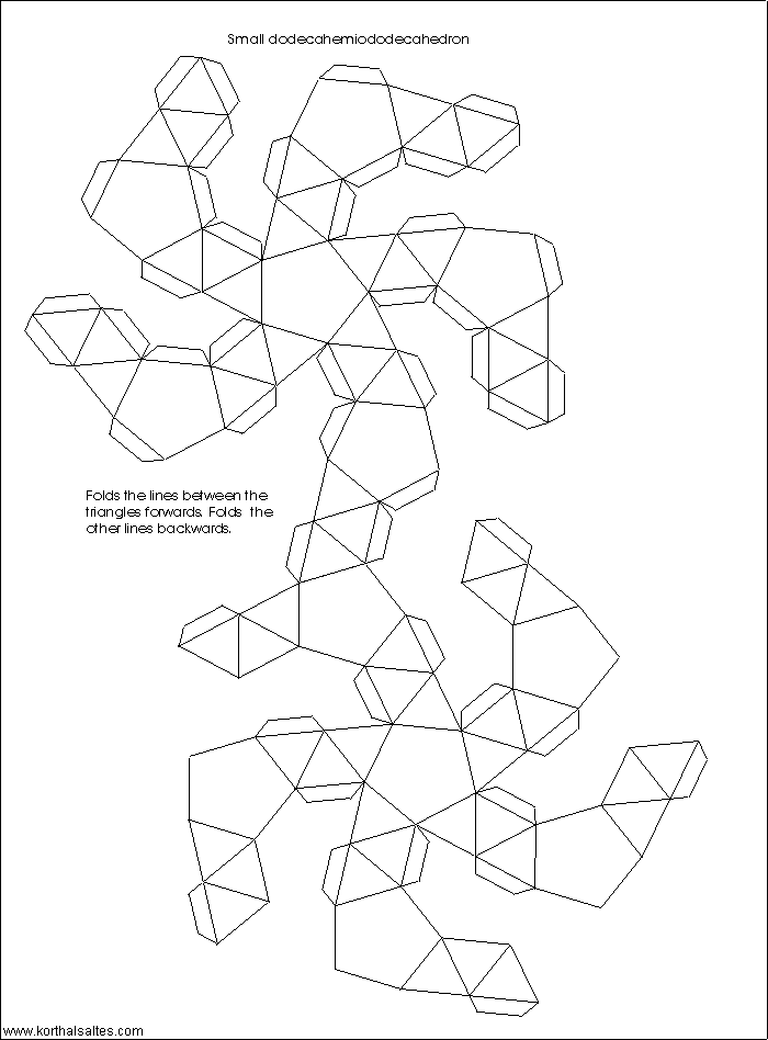 Paper small dodecahemiododecahedron