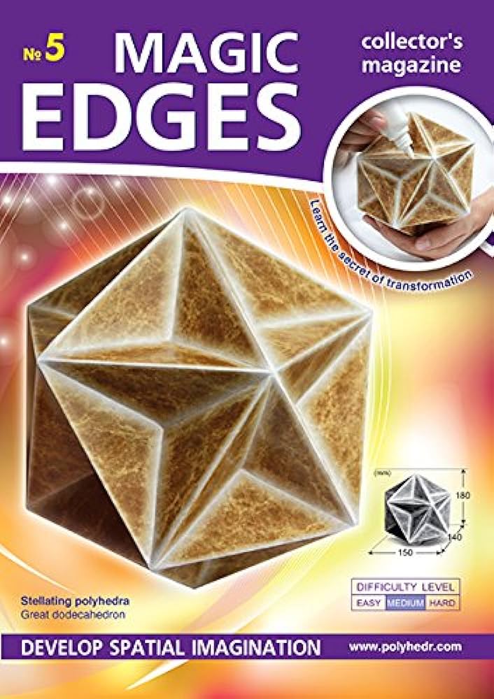 Polyhedra magic edges great dodecahedron diy model star d paper model kit toys games