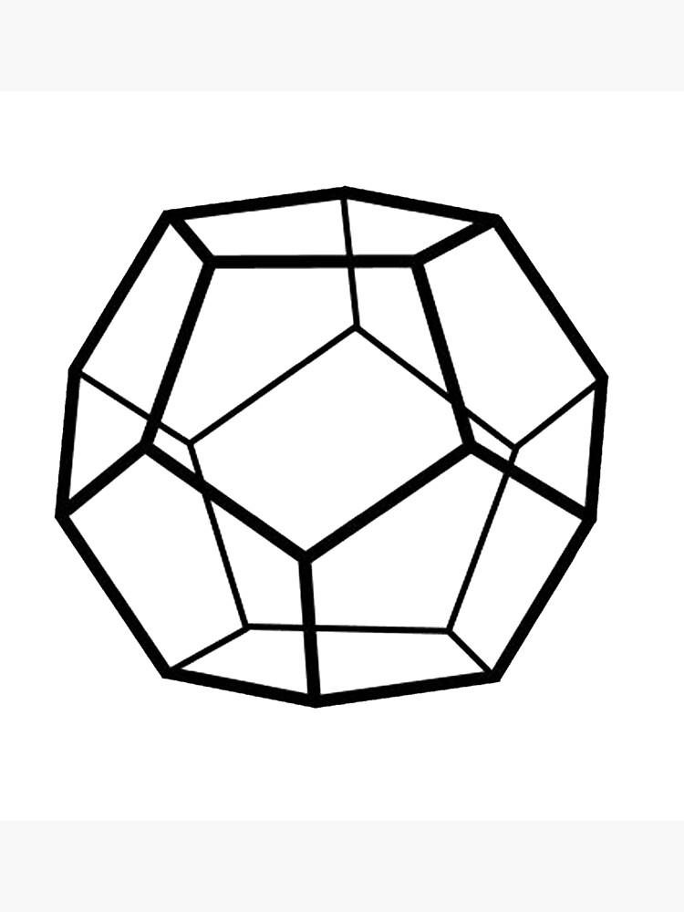 Platonic solid dodecahedron poster by lapetiteart