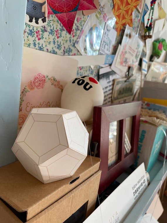 Dodecahedron d papercraft template pdf