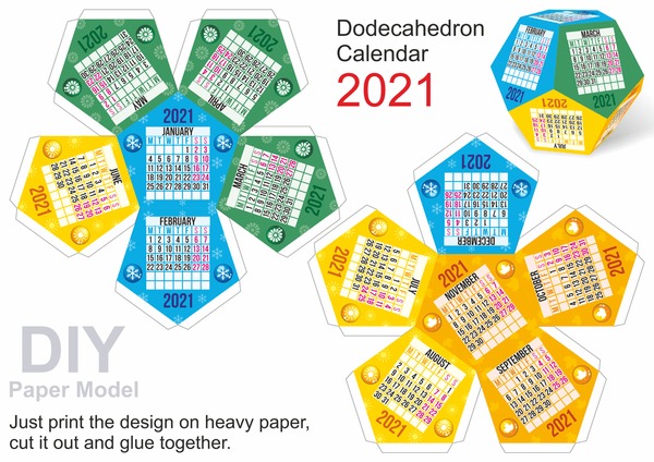 Dodecahedron paper royalty