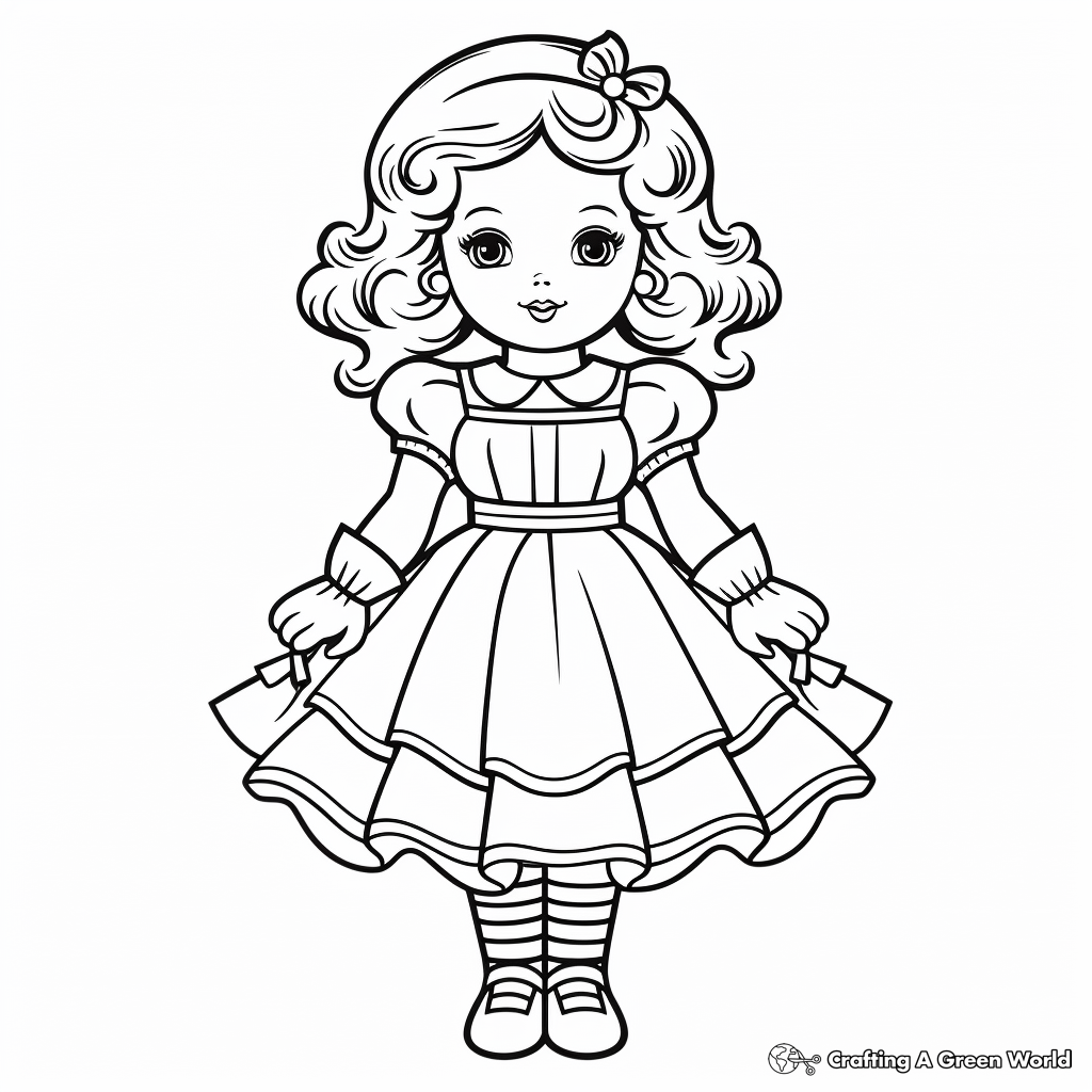 Doll coloring pages