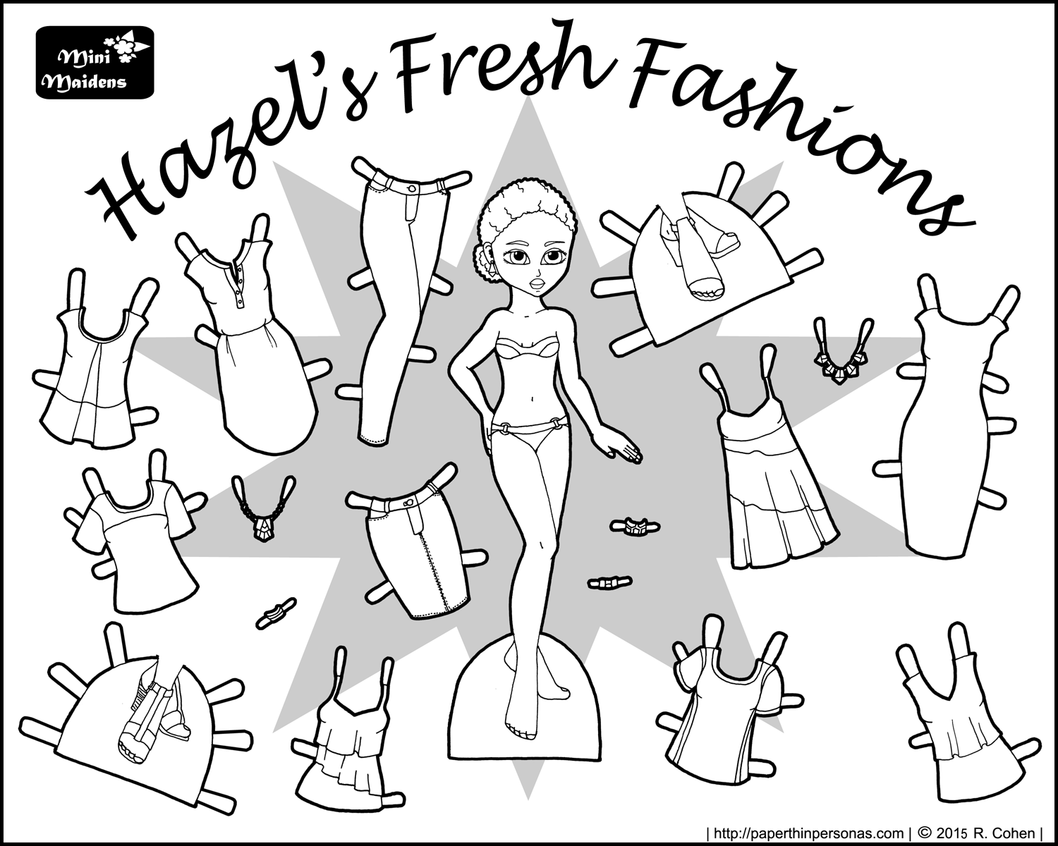 Hazels fresh fashions a paper doll