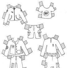 Clothes for boy model coloring pages