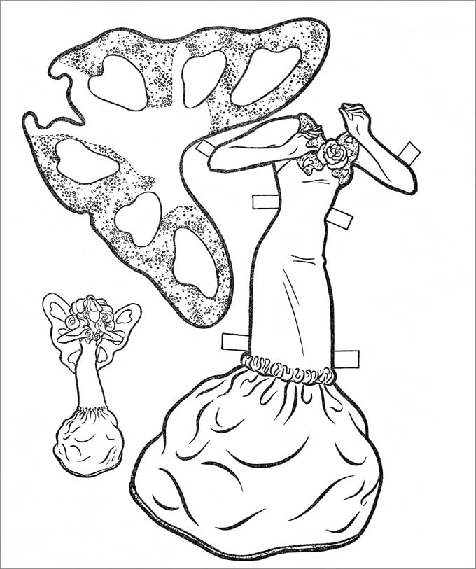 Paper doll s crafts amp coloring pages