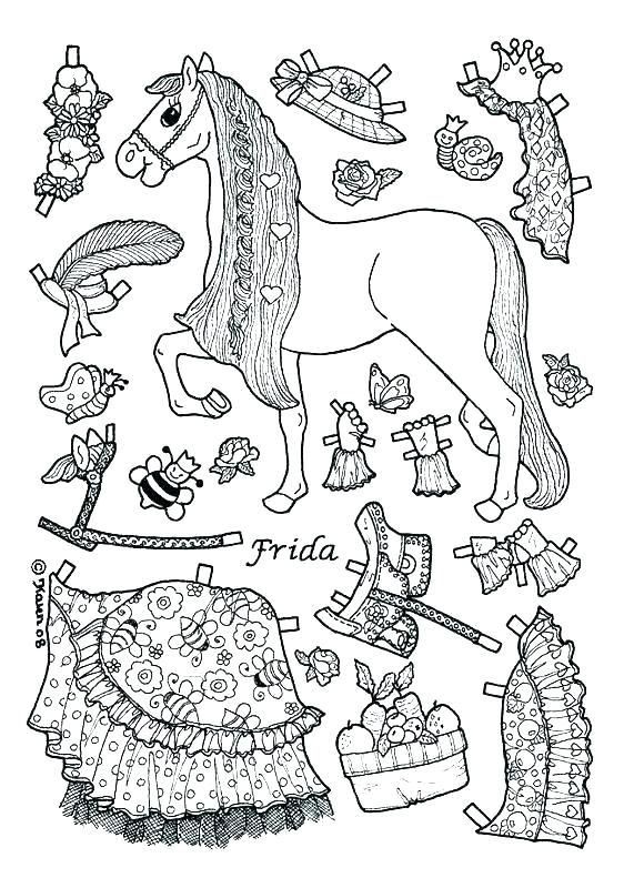 Boy paper doll coloring pages pãklãdningsdukke malebãger horse