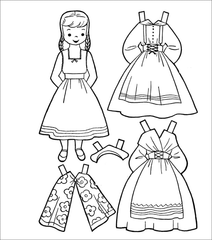 Paper doll s crafts amp coloring pages