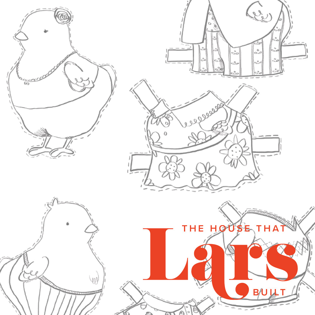 Easter chick paper dolls coloring page pdf printable â the house that lars built