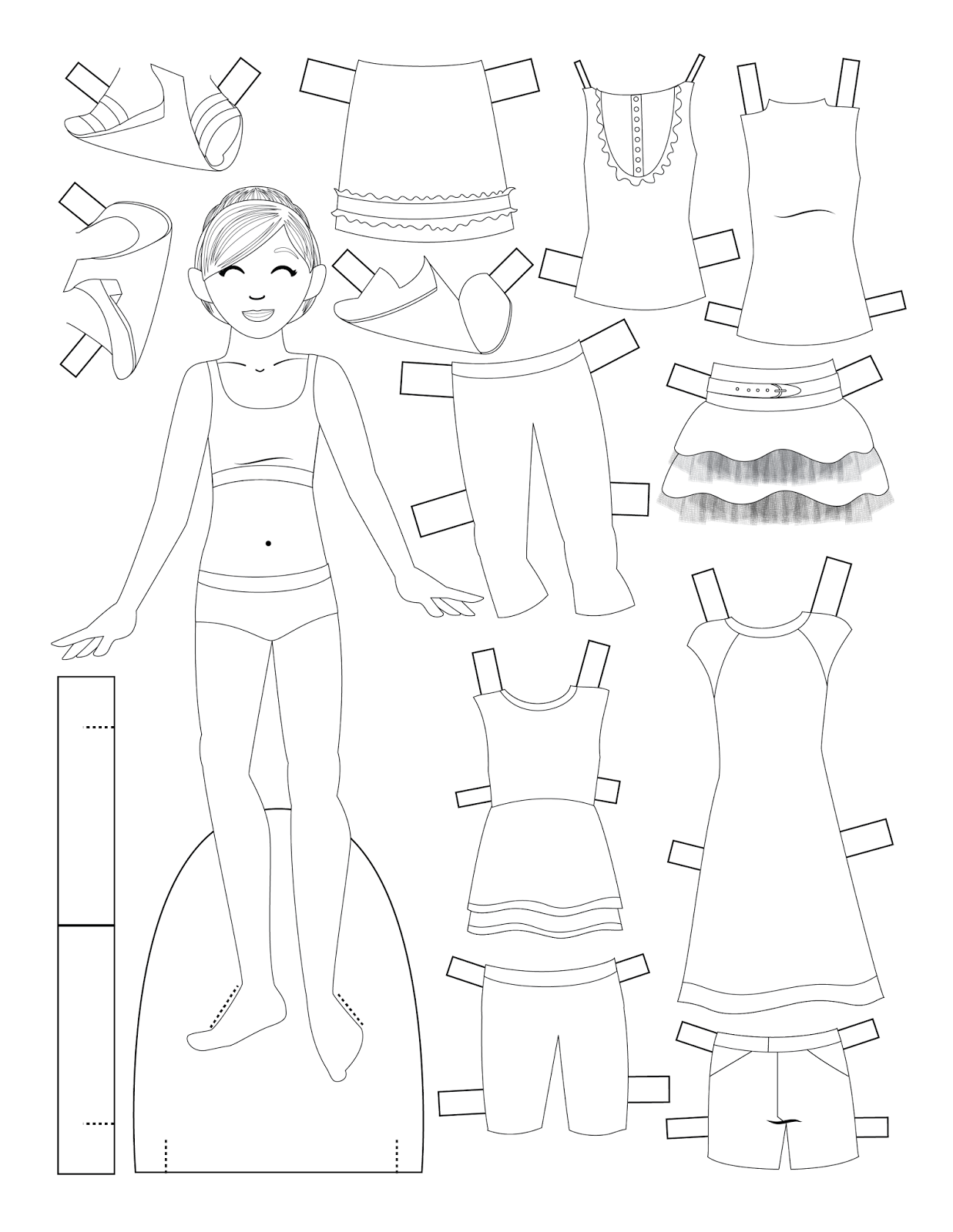 Paper doll school tween fashion friday