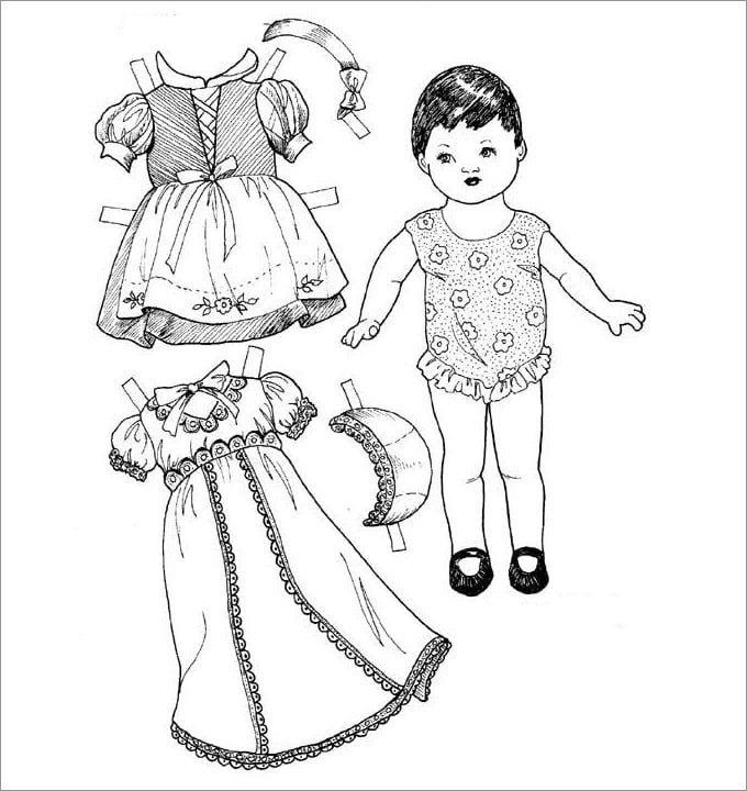 Paper doll s crafts amp coloring pages