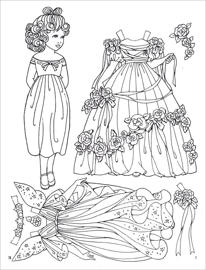 Paper doll s crafts amp coloring pages