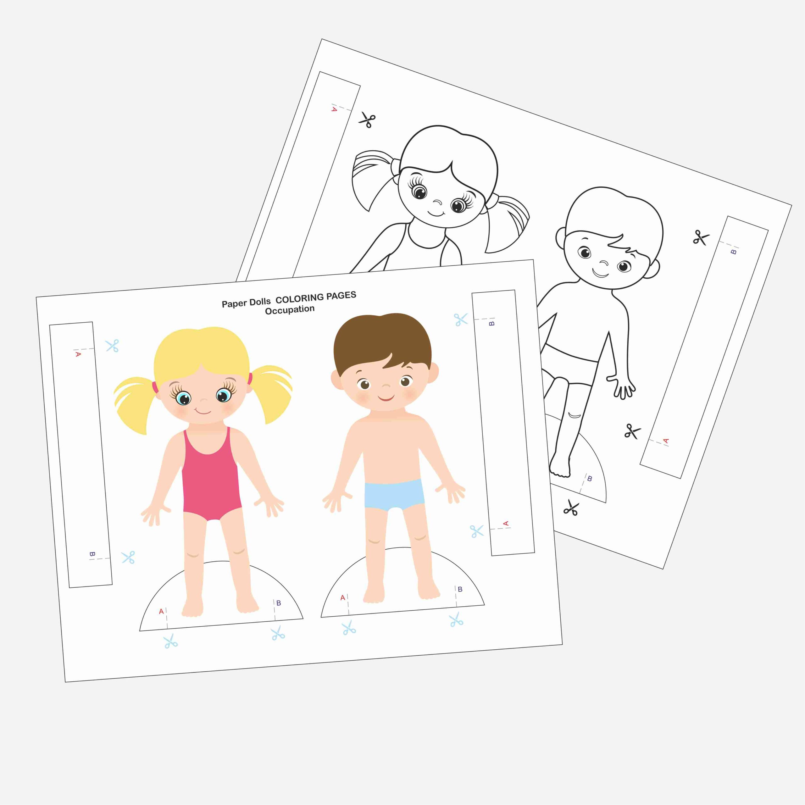 Munity helpers worksheets occupation printable paper dolls coloring p made by teachers