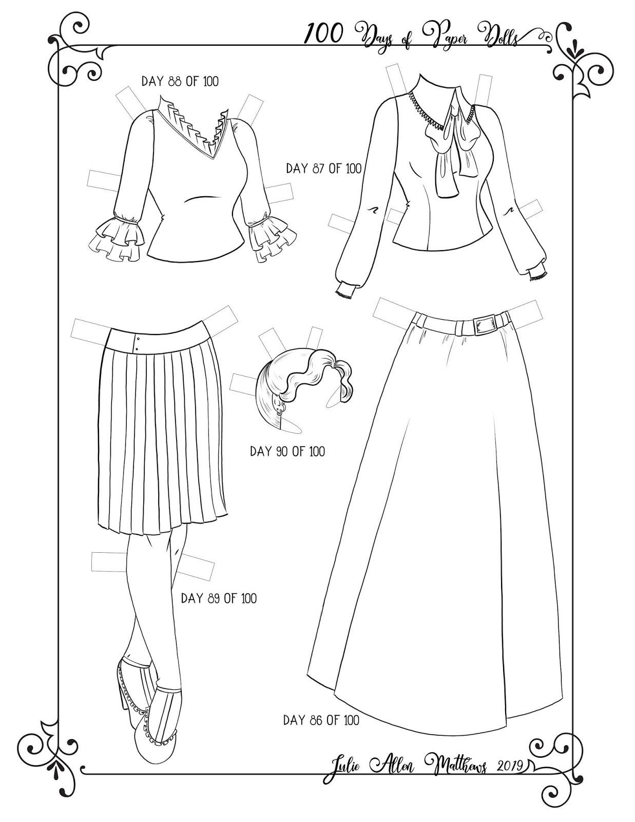 Paper doll school days of paper dolls