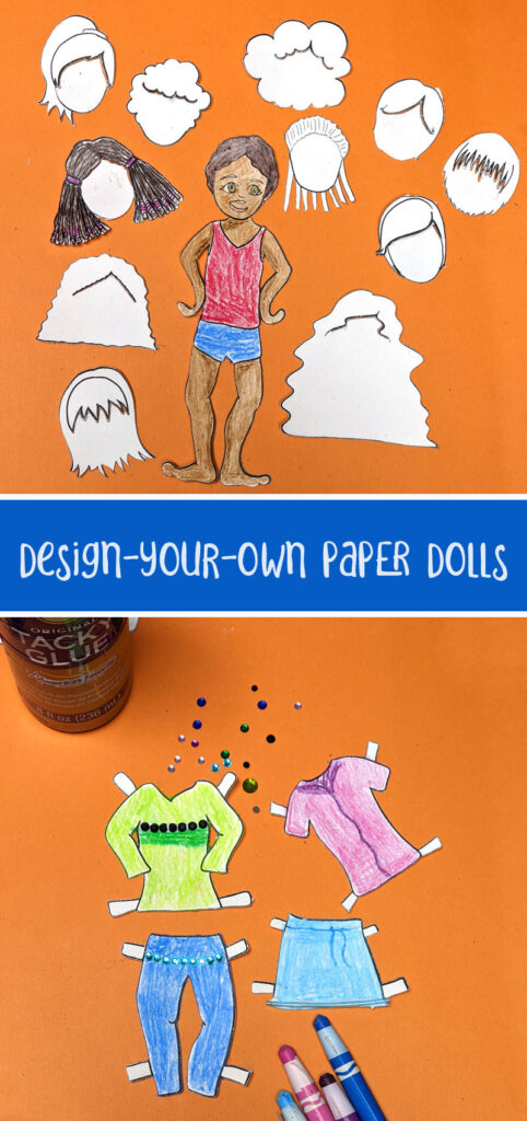 Paper doll coloring pages