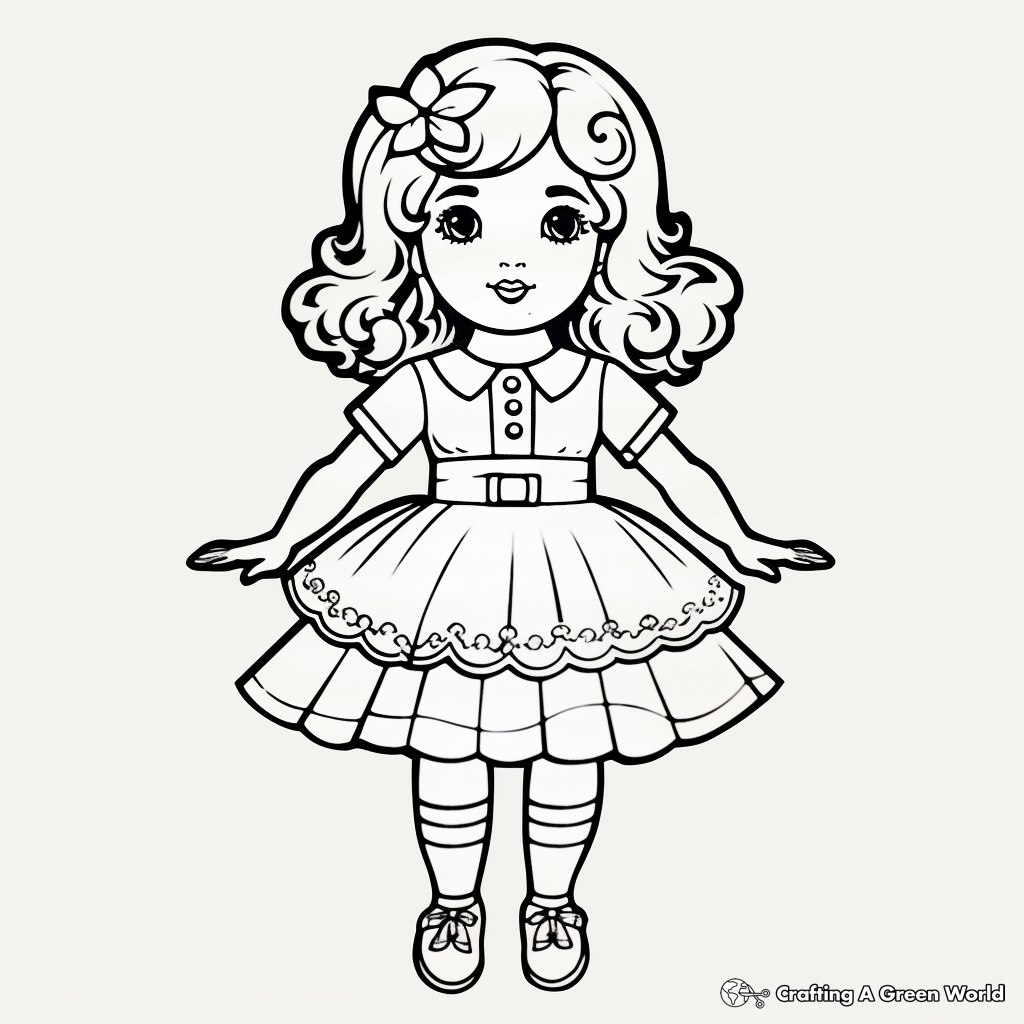 Doll coloring pages
