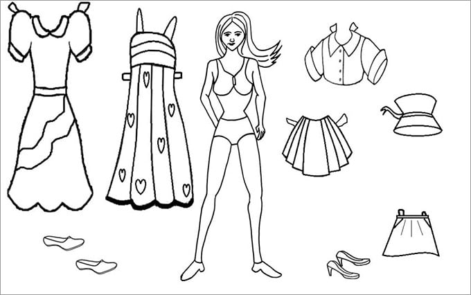 Paper doll s crafts amp coloring pages