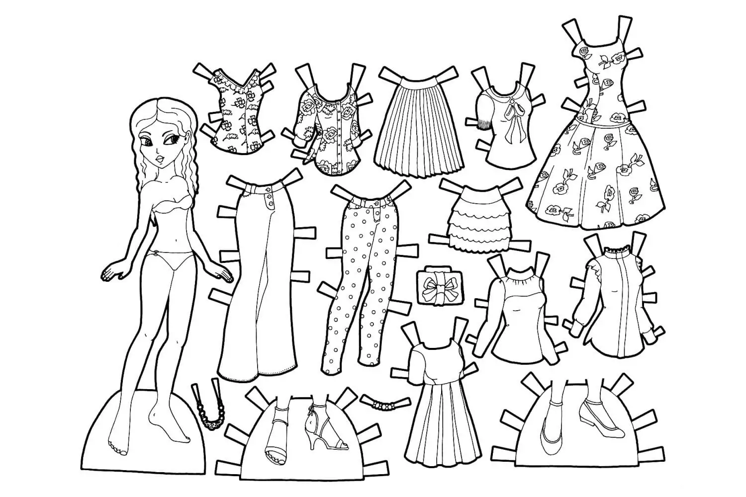 Paper dolls malvorlagen