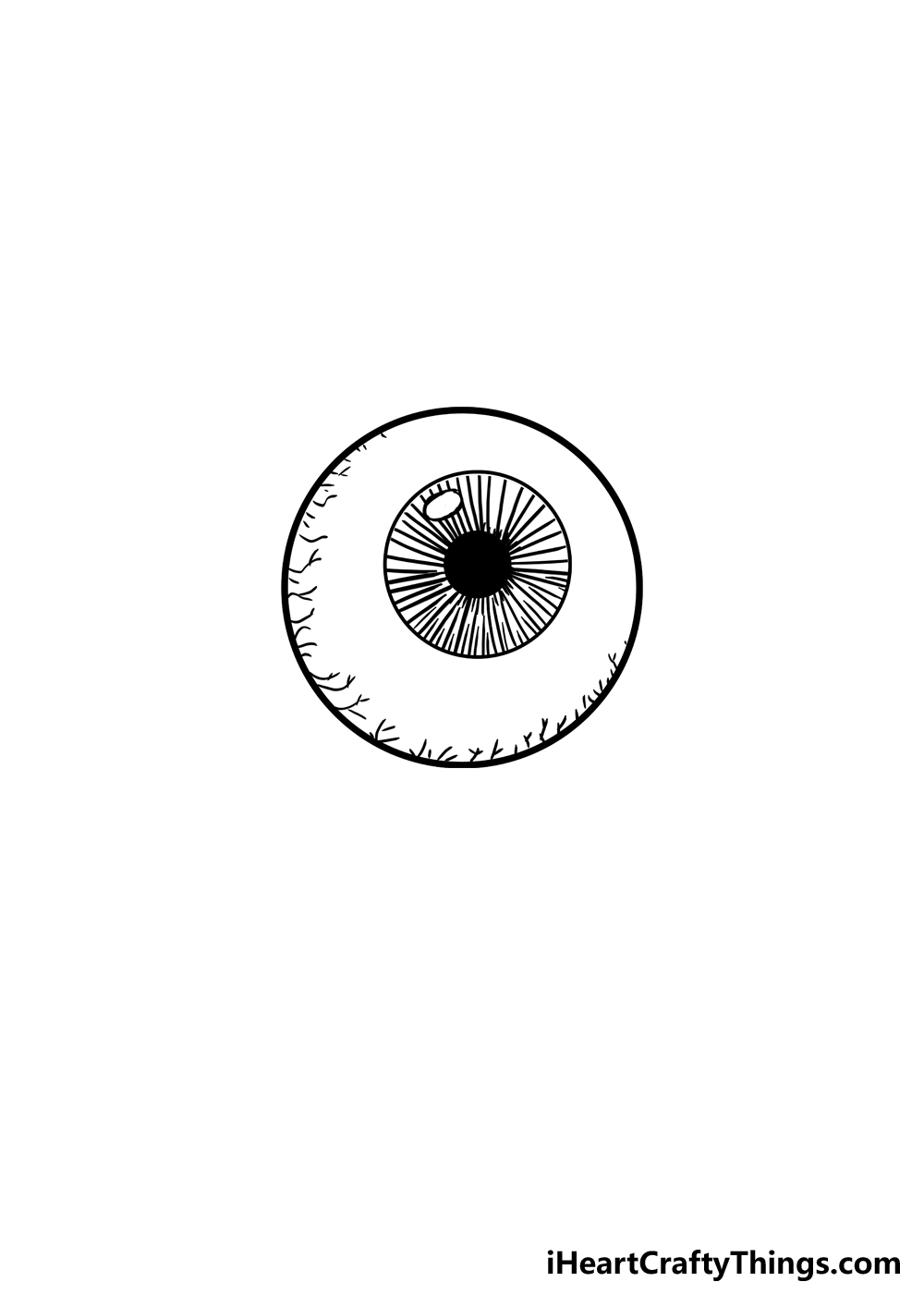 How to draw an eyeball step by step