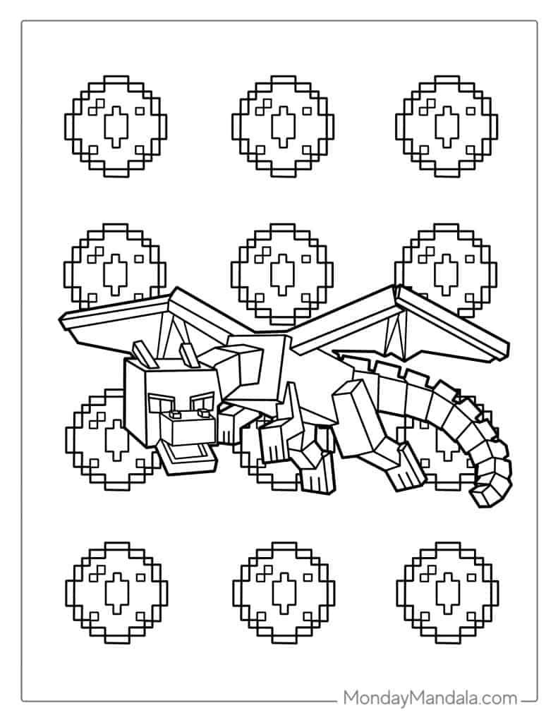 Minecraft coloring pages free pdf printables