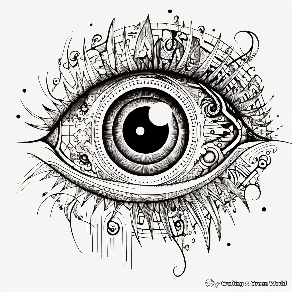 Eye coloring pages