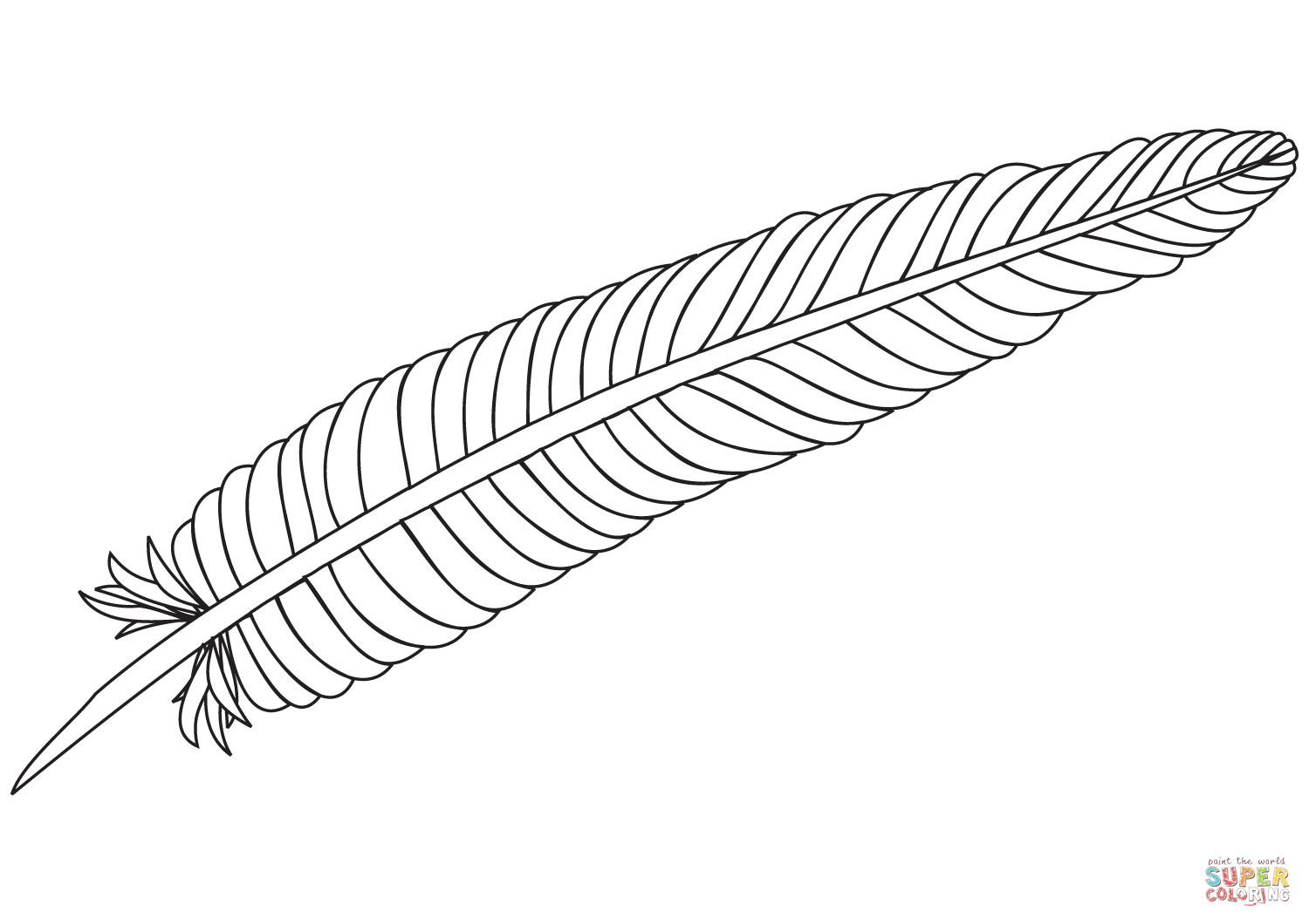 Feather coloring page free printable coloring pages