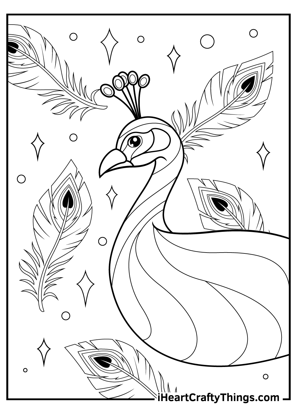 Peacocks coloring pages free printables