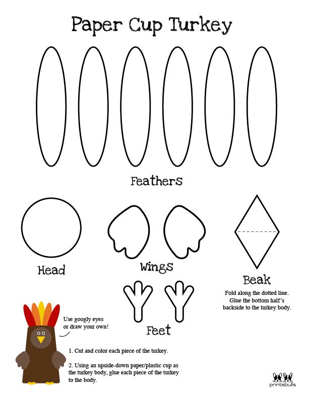 Free printable turkey templates