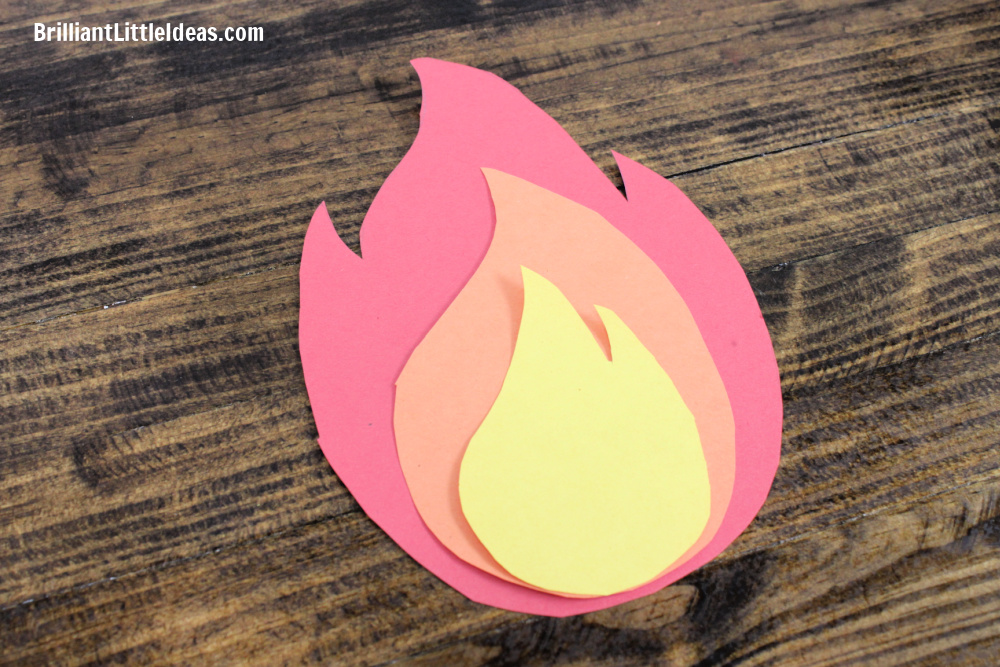 How to make construction paper fire flames with printable template brilliant little ideas