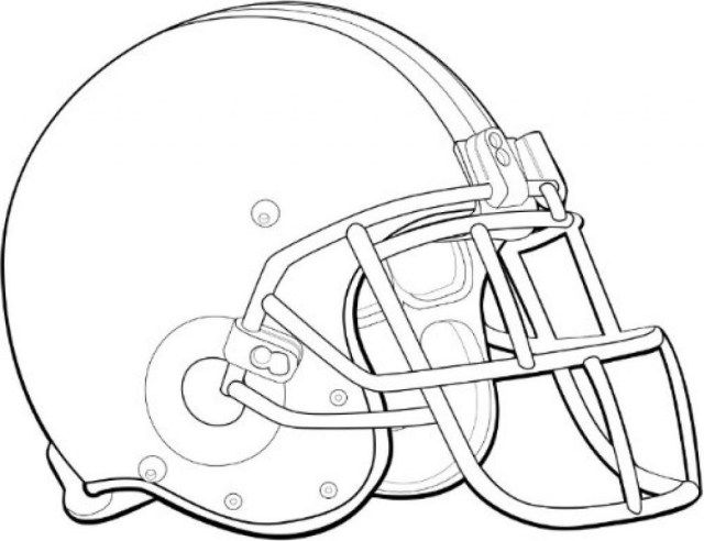 Creative picture of football helmet coloring page