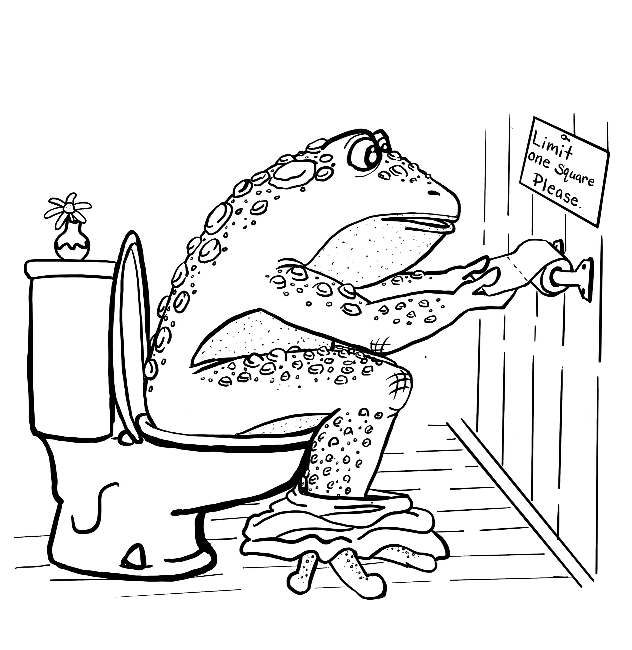 Printable coloring book toilet paper theme â the joplin toad