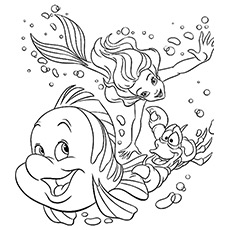 Top free printable little mermaid coloring pages online