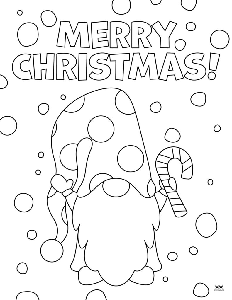 Christmas gnome coloring pages