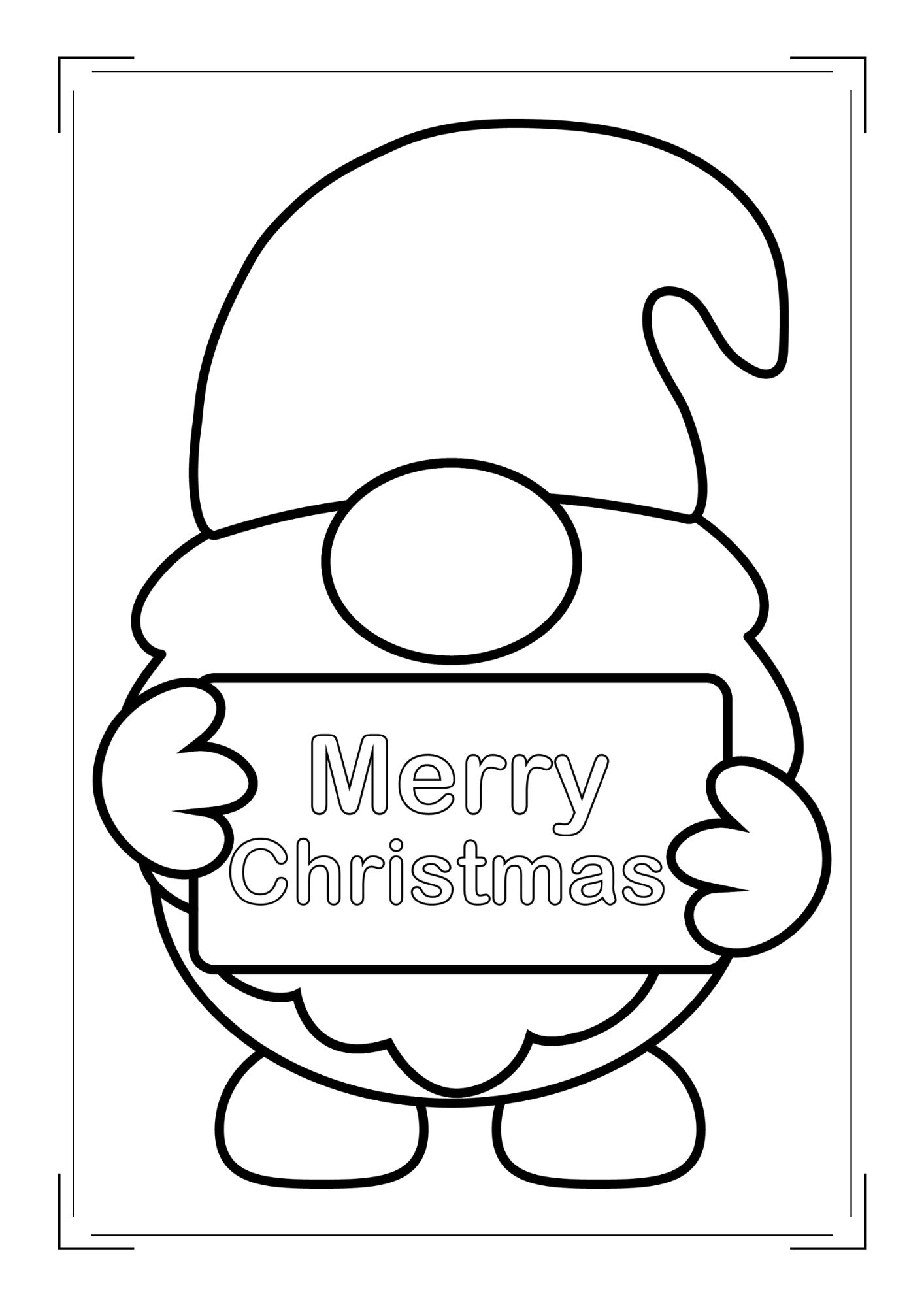 Free christmas gnome coloring book