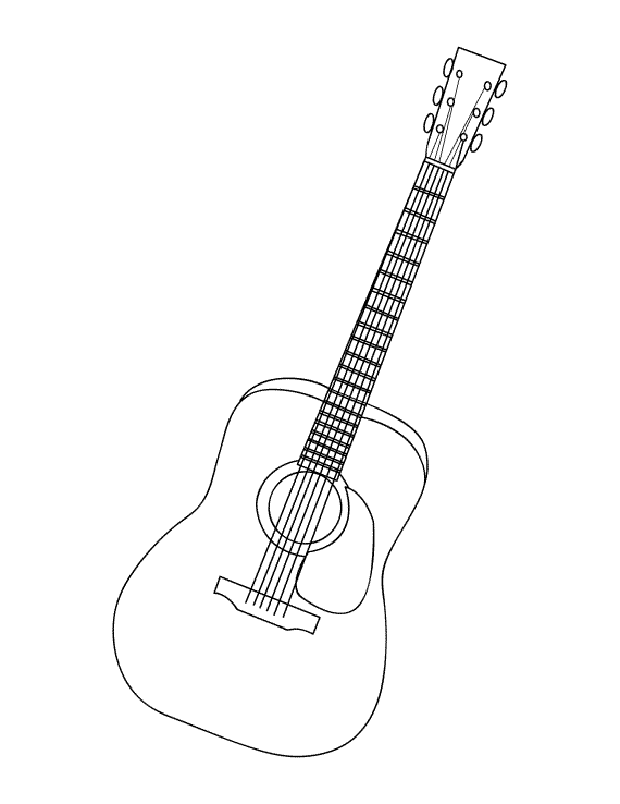 Guitar coloring pages