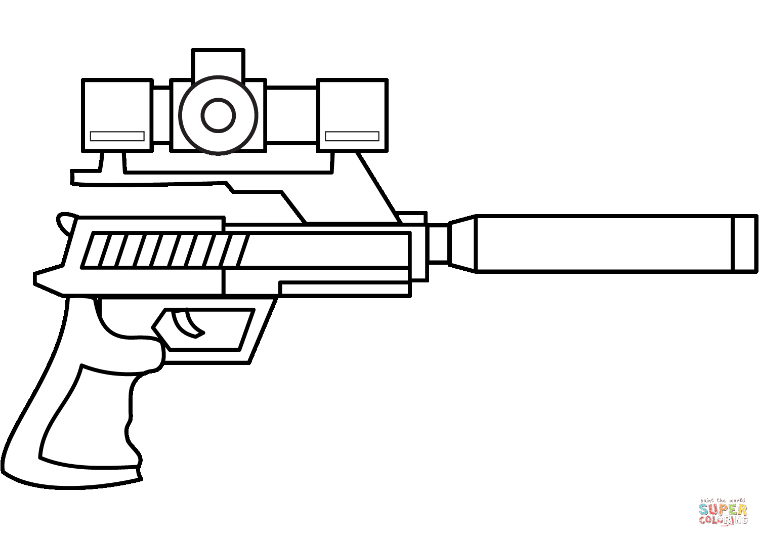 Sniper gun coloring page free printable coloring pages