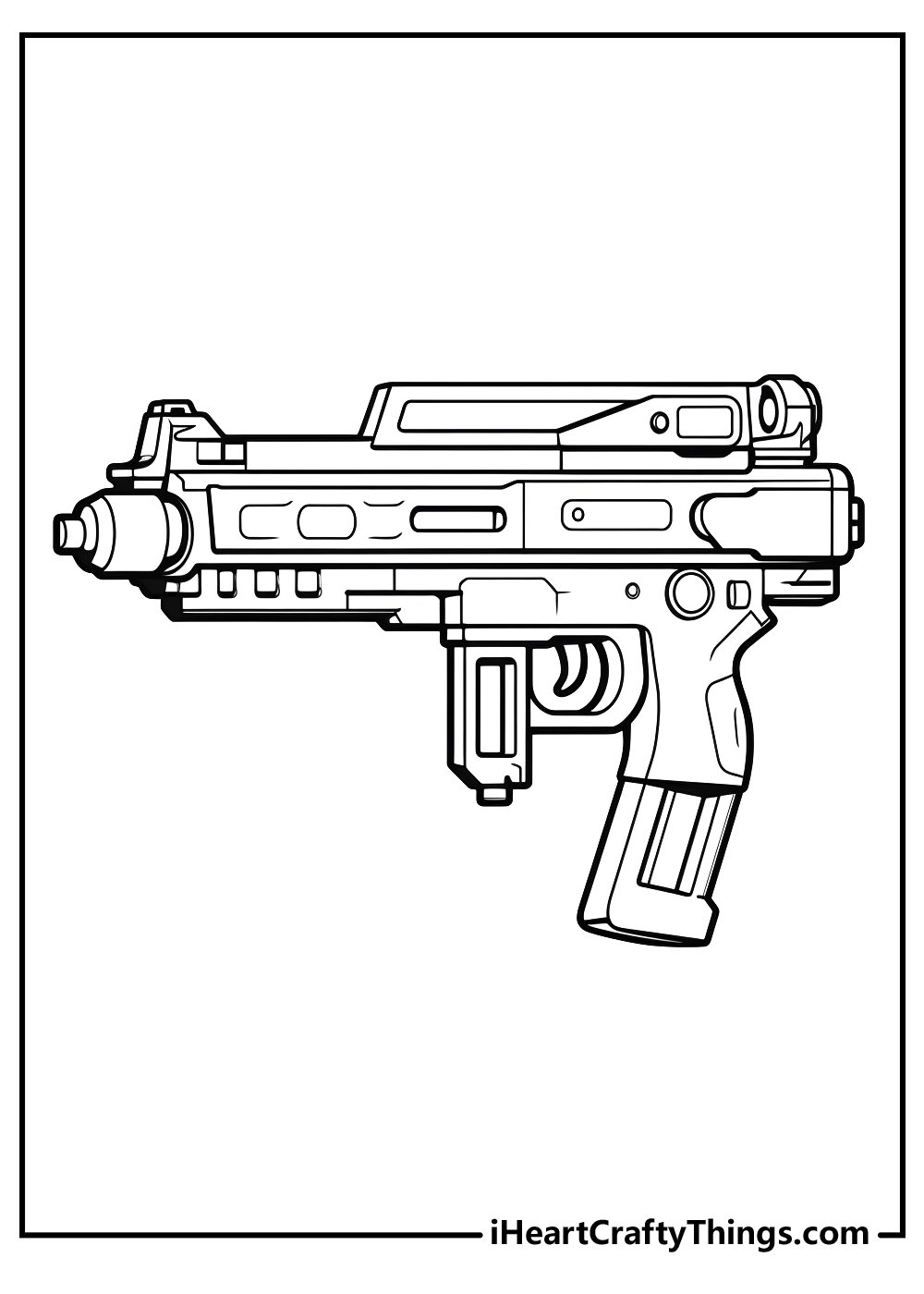 Nerf gun coloring pages free printables