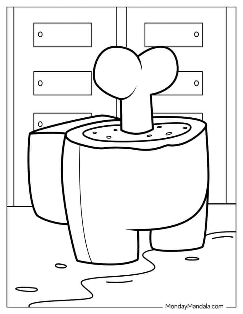 Among us coloring pages free pdf printables