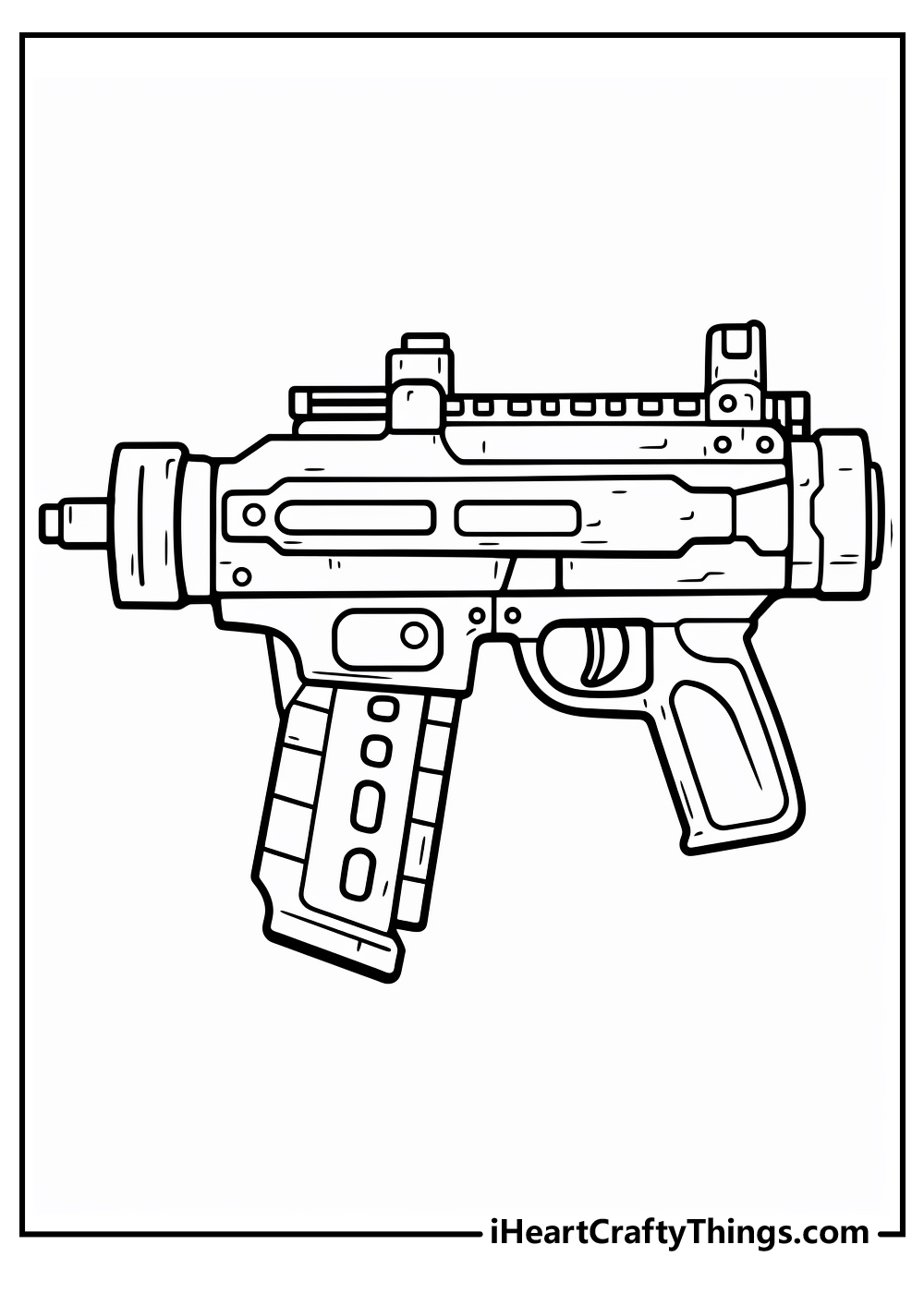 Nerf gun coloring pages free printables