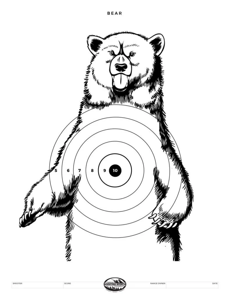 Printable shooting targets and gun targets â