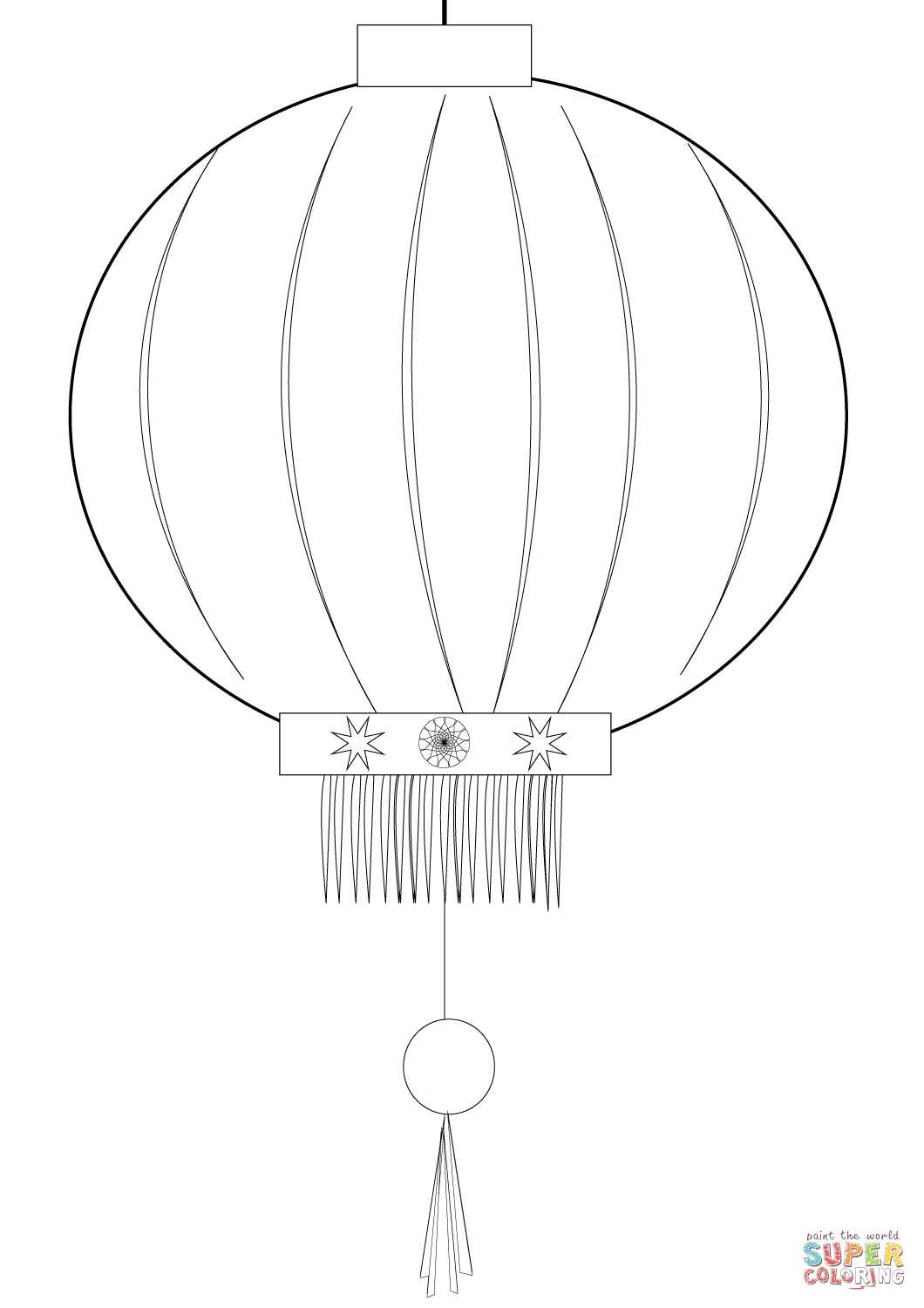 Chinese lantern coloring page free printable coloring pages