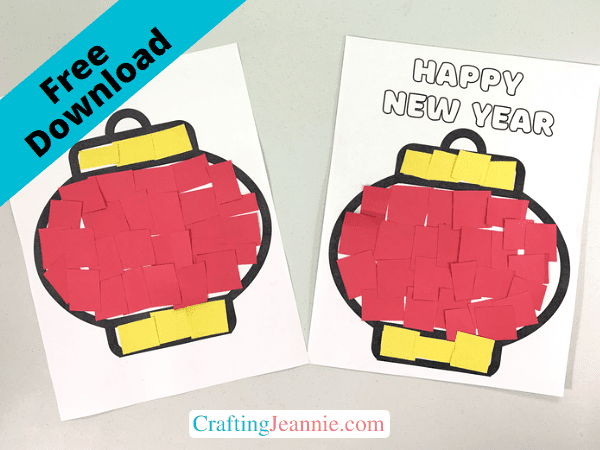 Chinese new year lantern craft free printable