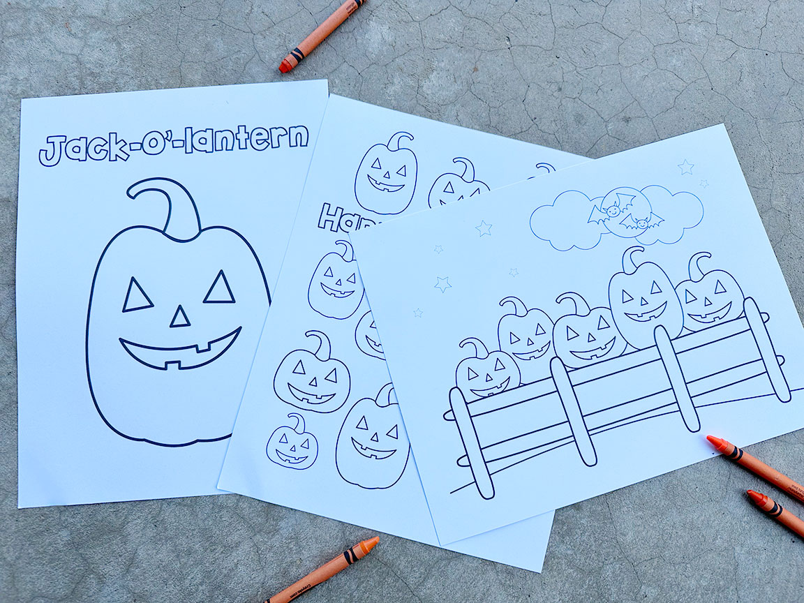 Jack o lantern coloring pages â mary martha mama