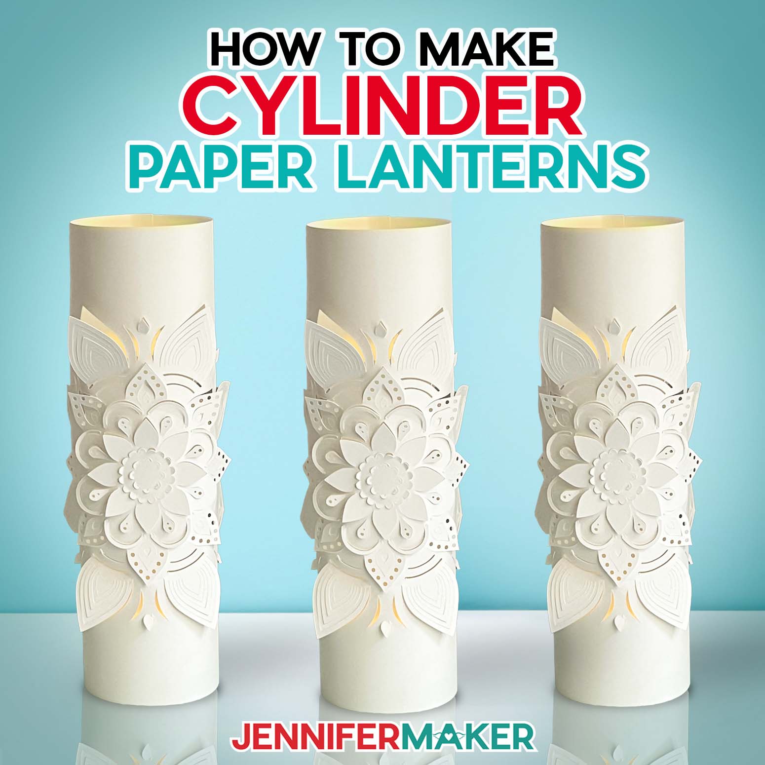 Diy cylinder paper lanterns for lights or candles