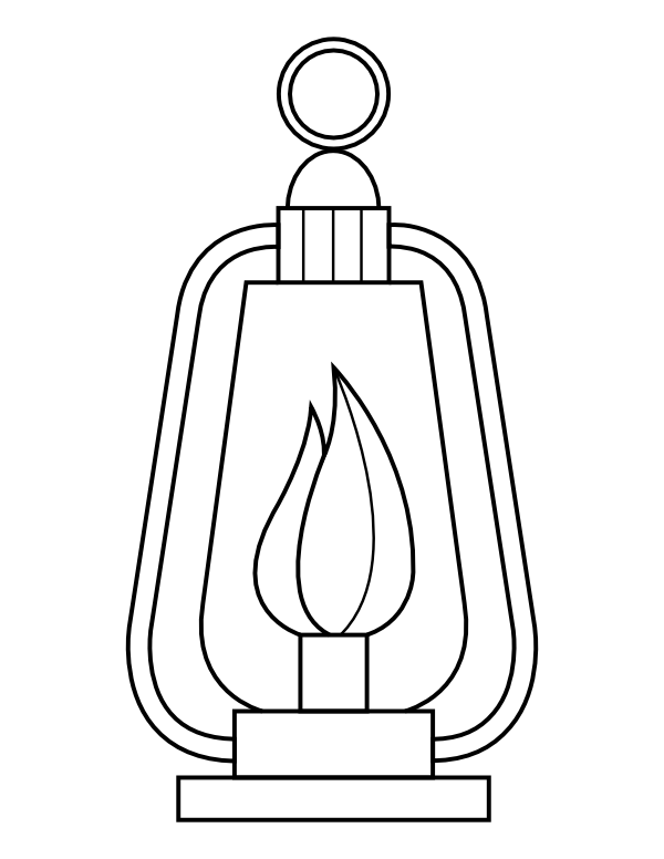 Printable lantern coloring page