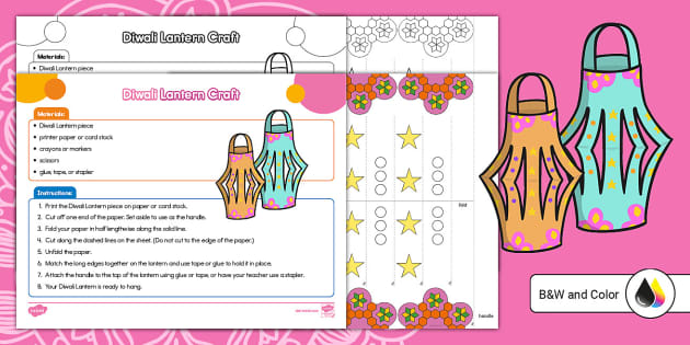 Diwali lantern diy craft activity resource usa